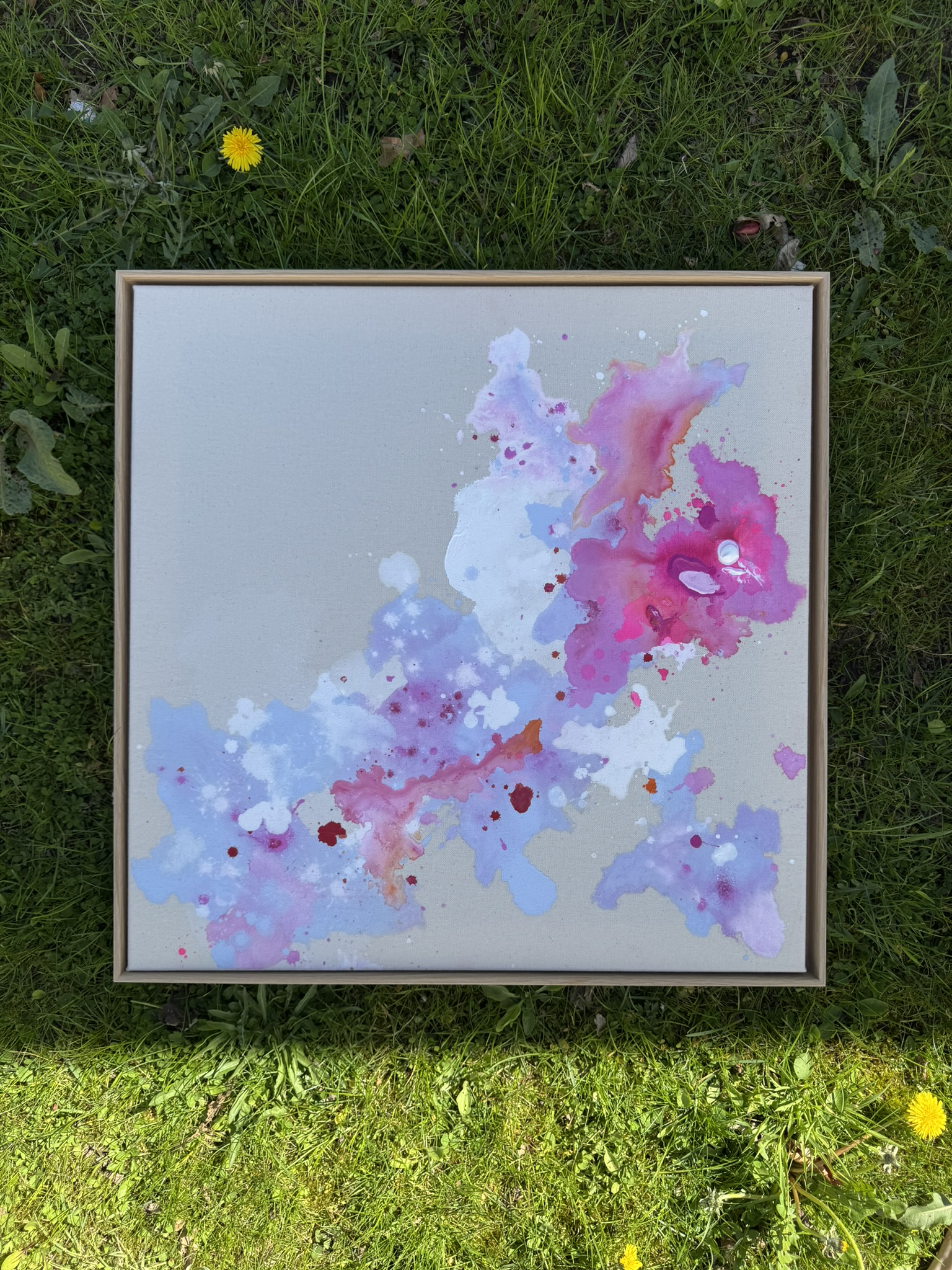 Kirschblüte II, 2026, Acryl auf roher Baumwollleinwand, Ansicht 4